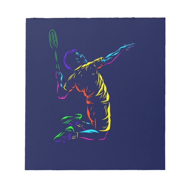 Badminton-Schuss Notizblock (Vorderseite)