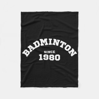 Badminton seit 1980 Sportlicher Schläger Federball Fleecedecke
