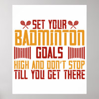 Badminton - Set der Badminton-Ziele hoch