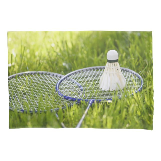 Badminton-Set zum Gehen Kissenbezug (Vorderseite)