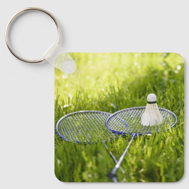 Badminton-Set zum Gehen Schlüsselanhänger (Vorderseite)
