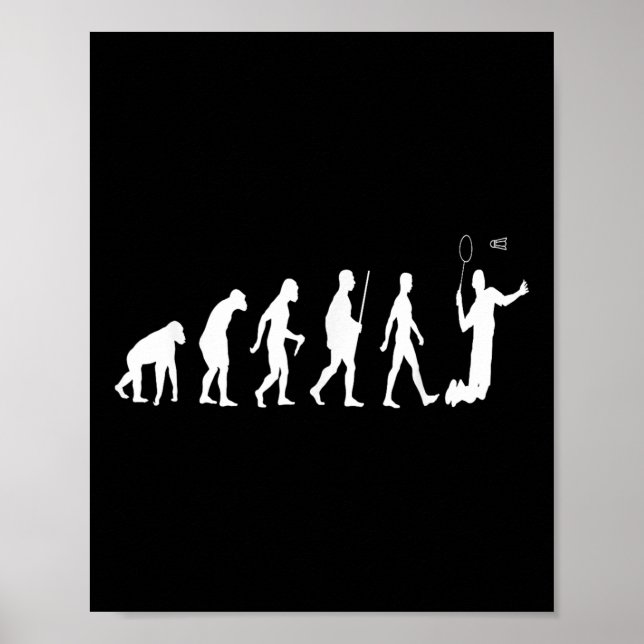 Badminton Shirt Badminton Evolution Badminton T Poster (Vorne)