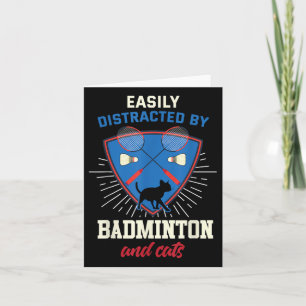 Badminton Shirt Funny Cat Lover Badminton Player G Karte