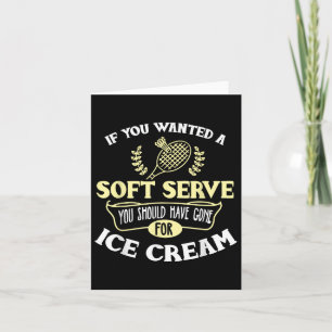 Badminton-Shirt Witz Soft Serve Zitat Badminton Pl Karte