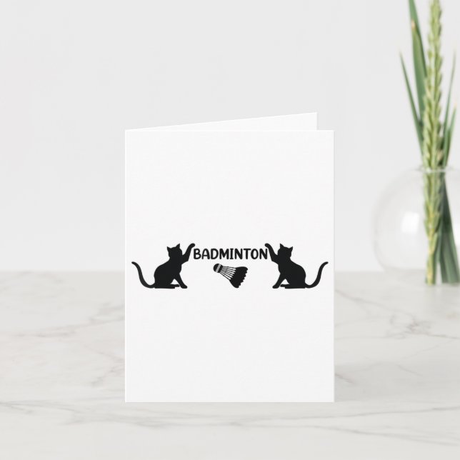Badminton Shuttle and Cats - Cool Badminton Shuttl Karte (Vorderseite)
