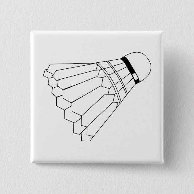 Badminton Shuttle Button (Vorderseite)