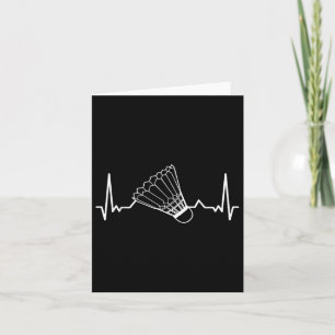 Badminton Shuttle Court Game Sport Heartbeat Badmi Karte