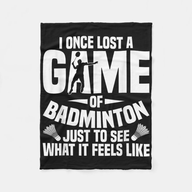 Badminton Shuttle einmal verloren Shuttle Player B Fleecedecke (Vorderseite)
