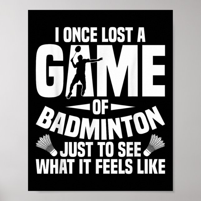 Badminton Shuttle einmal verloren Shuttle Player B Poster (Vorne)