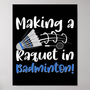 Badminton-Shuttle-Enthusiast-Sport-Schläger-Traine Poster