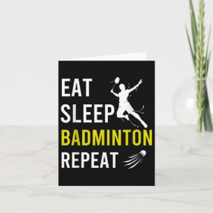 Badminton Shuttle essen Sleep Wiederholung Badmint Karte