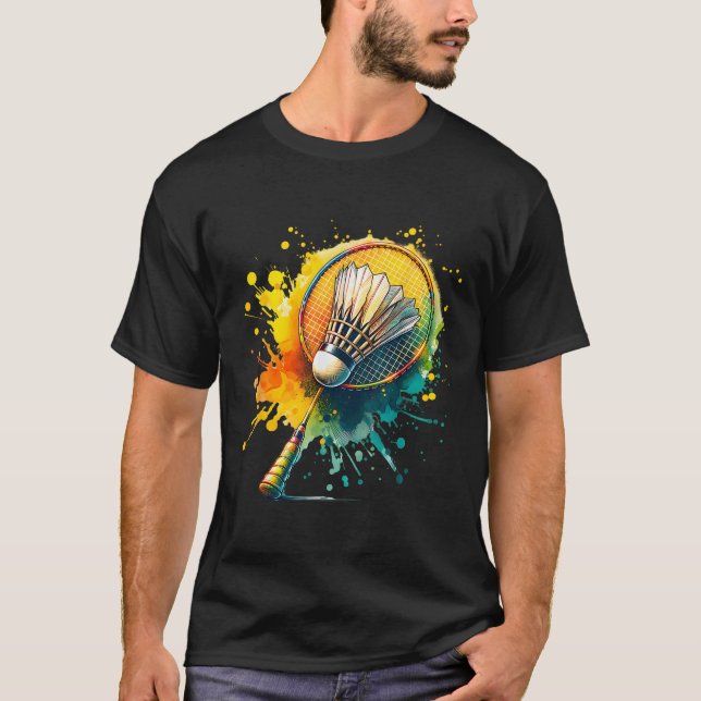 Badminton Shuttle Graphic T-Shirt (Vorderseite)