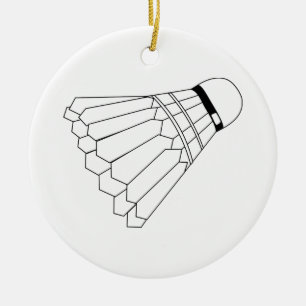 Badminton Shuttle Keramikornament