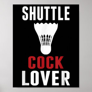 Badminton-Shuttle-Liebhaber Lustiger Badminton-Mam Poster