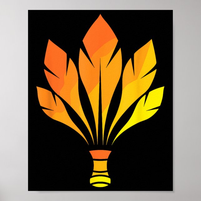 Badminton Shuttle Player Featherball  Poster (Vorne)