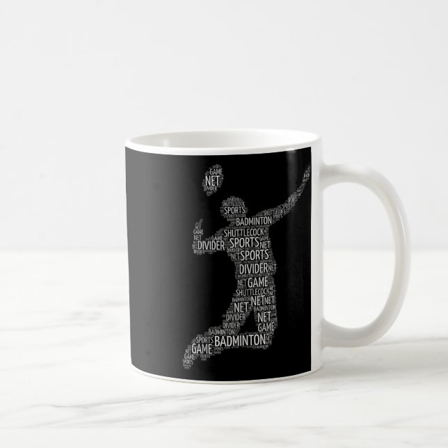 Badminton Shuttle Player Kaffeetasse (Rechts)