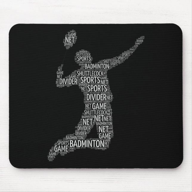 Badminton Shuttle Player Mousepad (Vorne)