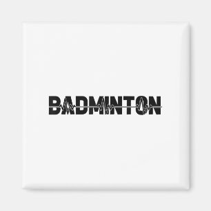 Badminton Shuttle Player - Team Racquet Ekg Heartb Magnet