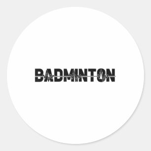 Badminton Shuttle Player - Team Racquet Ekg Heartb Runder Aufkleber