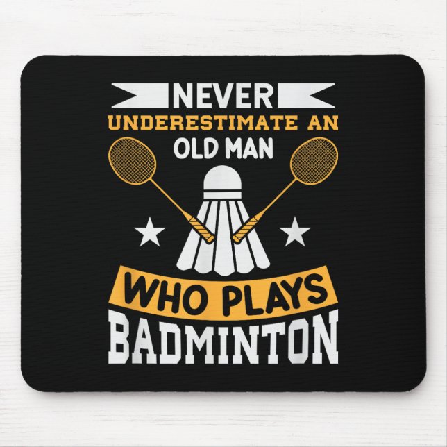 Badminton Shuttle Racket Badminton Player Mousepad (Vorne)