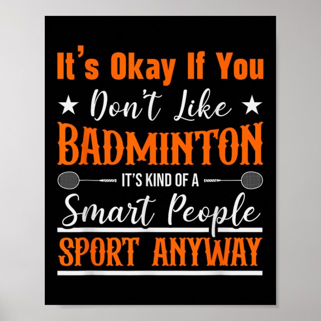 Badminton-Shuttle-Racket Badminton-Spieler  Poster (Vorne)