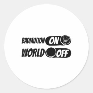 Badminton Shuttle Racket - Team Badminton on World Runder Aufkleber