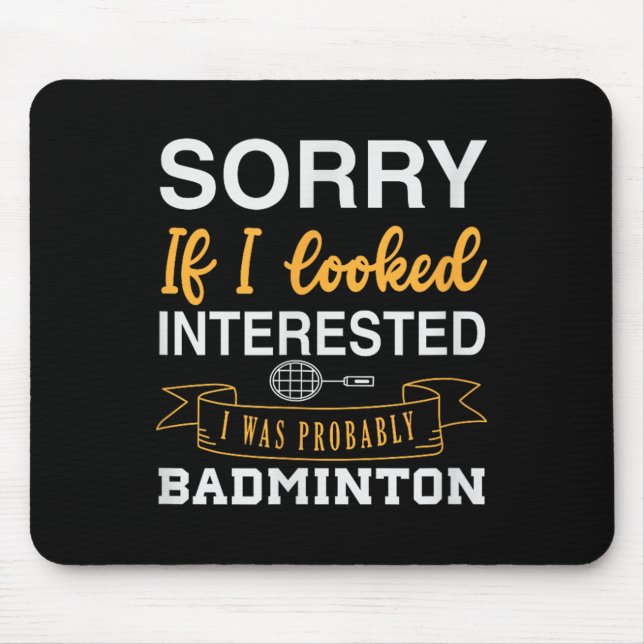 Badminton-Shuttle-Rackett-Badminton-Spieler 0  Mousepad (Vorne)