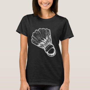 Badminton Shuttle Sketch Badmintonist T-Shirt