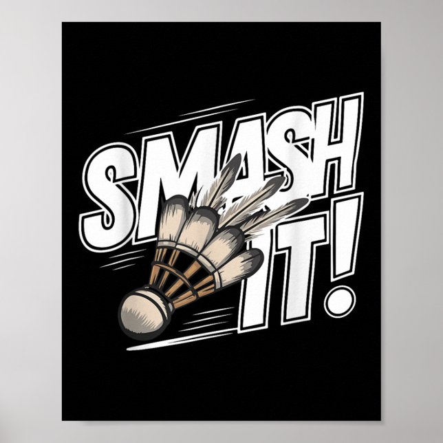 Badminton Shuttle Smash Poster (Vorne)