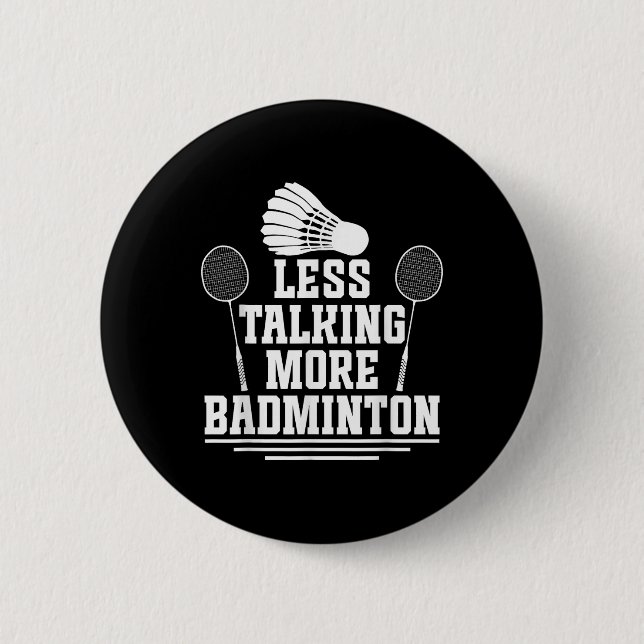 Badminton Shuttle Weniger Talking Badminton Player Button (Vorderseite)