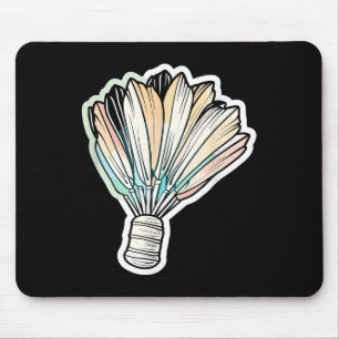 Badminton-Shuttle-Zeichnung Badmintonist Mousepad