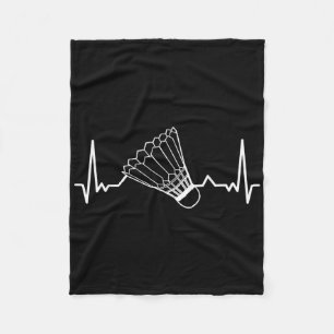 Badminton Shuttlecock Court Spiel Sport Herzschlag Fleecedecke