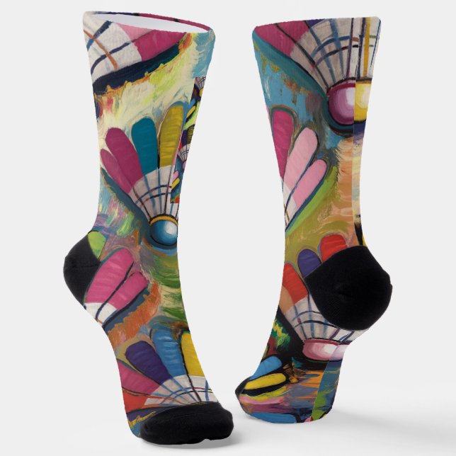 Badminton Shuttlecock Crew Socks Socken (Gewinkelt)