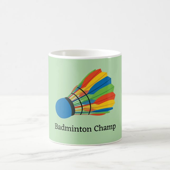 Badminton Shuttlecock Design Café Mug (Centre)