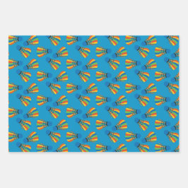 Badminton Shuttlecock Design Wrapping Paper Geschenkpapier Set