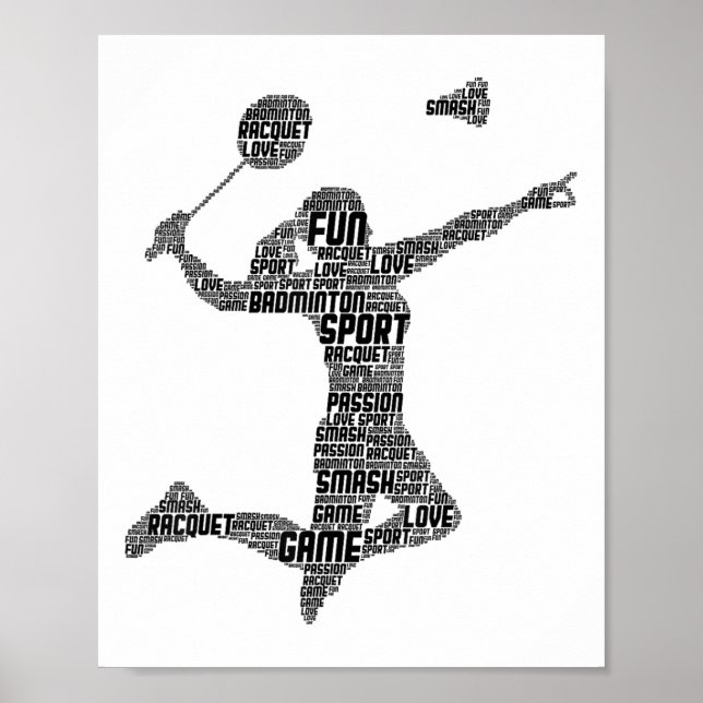 Badminton Shuttlecock Frauen Mädchen  Poster (Vorne)