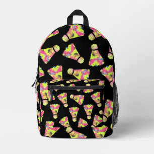Badminton Shuttlecock Kunst Geschenk für Farben Bedruckter Rucksack