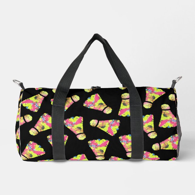 Badminton Shuttlecock Kunst Geschenk für Farben Duffle Bag (Vorderseite)