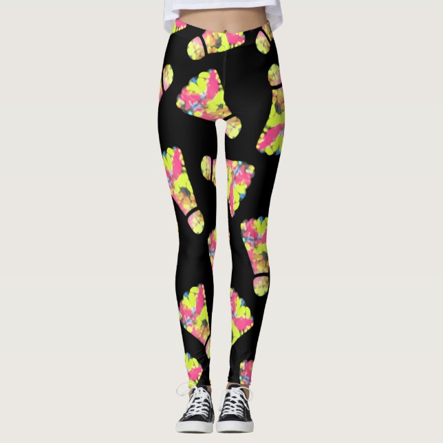 Badminton Shuttlecock Kunst Geschenk für Farben Leggings (Vorderseite)