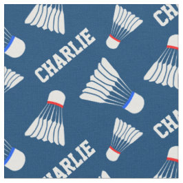 Badminton Shuttlecockblau Namensgewebe Stoff