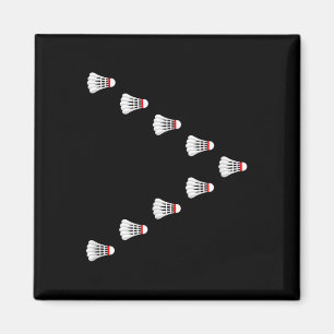 Badminton - Shuttles im V-Formation fliegend  Magnet