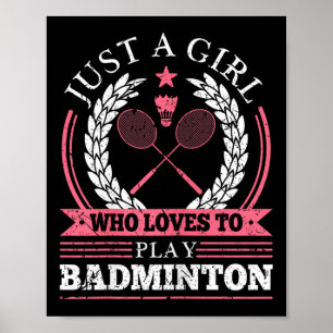 Badminton Shuttles Mädchen Badminton Poster