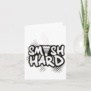 Badminton Smash Hard Champion Geschenk Karte