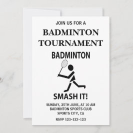 Badminton Smash it Sports Badminton Einladung