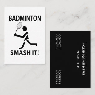 Badminton Smash it Sports Coach Badminton Visitenkarte
