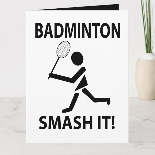 Badminton Smash It Sports Player Badminton Karte (Vorderseite)