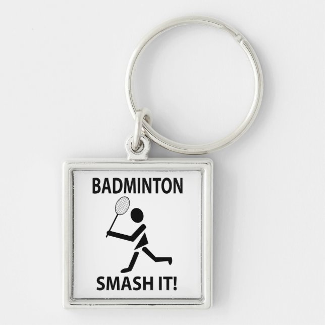Badminton Smash It Sports Player Coach Badminton Schlüsselanhänger (Vorne)