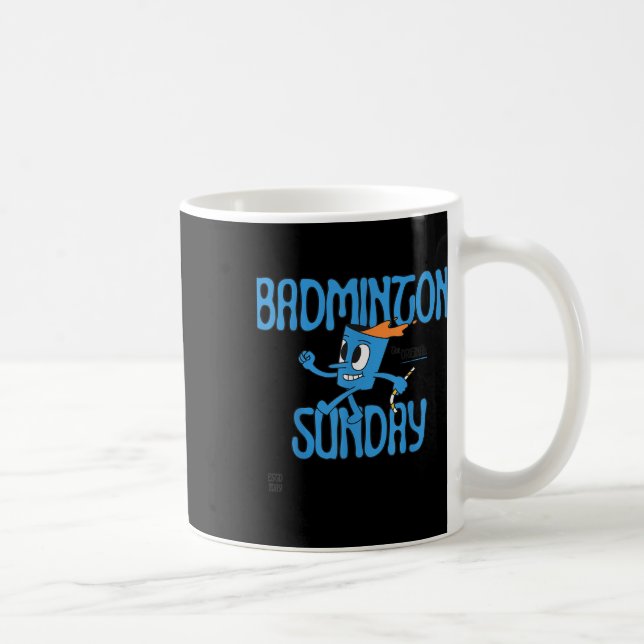 Badminton-Sonntag-Schläger-Shuttle-Spiel  Kaffeetasse (Rechts)