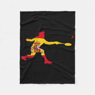 Badminton Spanish Flag Racquet Shuttle Men Player Fleecedecke
