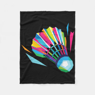 Badminton-Spiel Federball Sport Badminton Pop Art  Fleecedecke